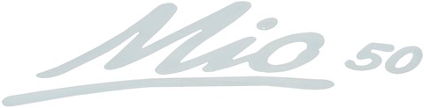 sticker woord sym mio (voorscherm) kleur : wit p.stuk origineel 87128-a70-000-t1
