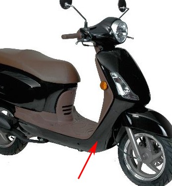 voorscherm onder sym fiddle zwart 64300-ala-000-kg