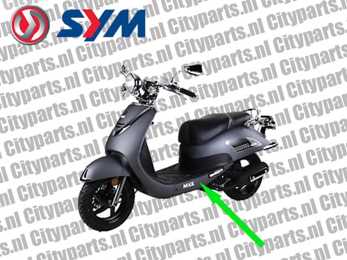 Zijskirt Sym Cello / Sym Allo mat grijs links origineel 83620-Z4A-000-AE