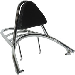 achterdrager sym mio chroom - inclusief rugsteun - zwart sissy bar