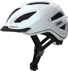 Helm ABUS Urban Pedelec 1.1 voor snorfiets & speed pedelec NTA-8776 gekeurd - Pearl White - met achterlicht