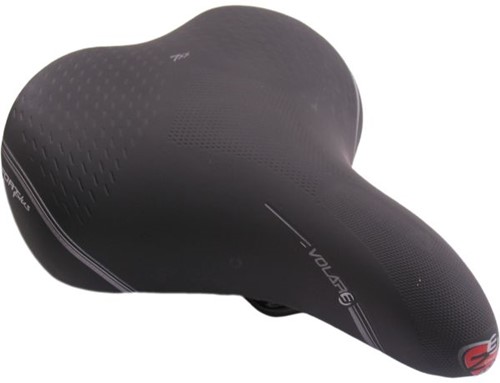 Fiets Zadel Selle Bassano Volare XXL BigCity met elastomeer demping - zwart