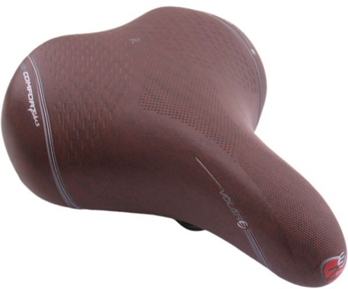 Fiets Zadel Selle Bassano Volare XXL BigCity met elastomeer demping - bruin