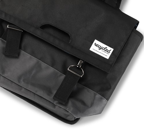 Gerecyclede dubbele fietstas Urban Proof 40 liter - zwart/grijs-2