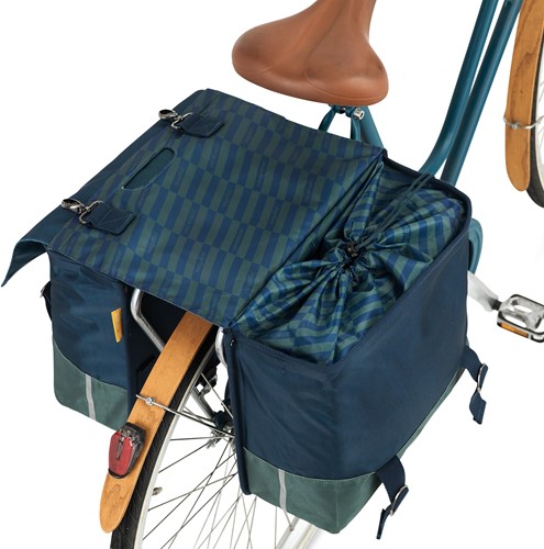 Gerecyclede dubbele fietstas Urban Proof 40 liter - blauw/groen-3