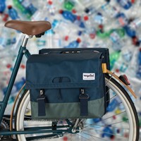 Gerecyclede dubbele fietstas Urban Proof 40 liter - blauw/groen-2