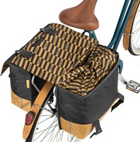 Gerecyclede dubbele fietstas Urban Proof 40 liter - grijs/geel-3
