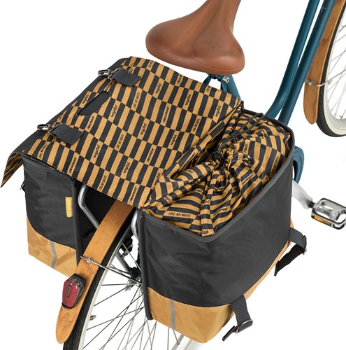Gerecyclede dubbele fietstas Urban Proof 40 liter - grijs/geel-3