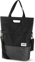Gerecyclede shopper fietstas Urban Proof 20 liter - zwart/grijs