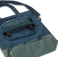 Gerecyclede shopper fietstas Urban Proof 20 liter - blauw/groen-2