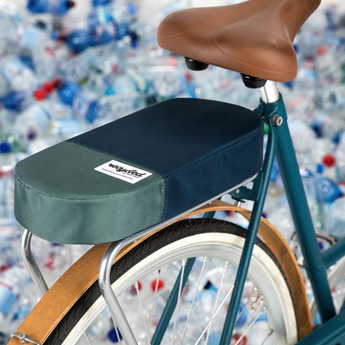 Gerecylede bagagedragerkussen Urban Proof 37,5 x 17 x 7 cm - blauw/groen-3