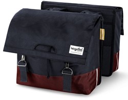 Gerecyclede dubbele fietstas Urban Proof 40 liter - bordeaux rood/grijs