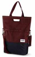 Gerecyclede shopper fietstas Urban Proof 20 liter - bordeaux rood/grijs