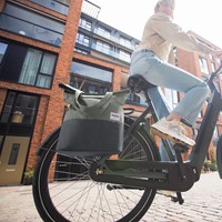 Gerecyclede shopper fietstas Urban Proof 20 liter - groen/grijs-2