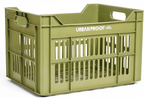 Gerecyclede Fietskrat Urban Proof 30 liter 40 x 30 x 25cm Olijfgroen