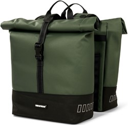 Fiets Gerecyclede dubbele fietstas Urban Proof Rolltop 38 liter 30 x 15 x 42 cm - groen
