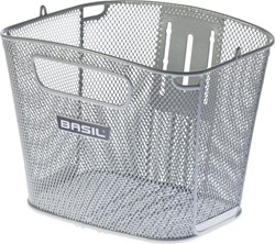 Metalen Fietsmand Basil Bold Front FM - zilver (Zonder Montagesteun)