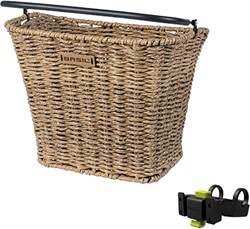 Fietsmand Basil Bremen Rattan Look met KF stuurbochthouder 27 x 35 x 29 cm - Seagrass
