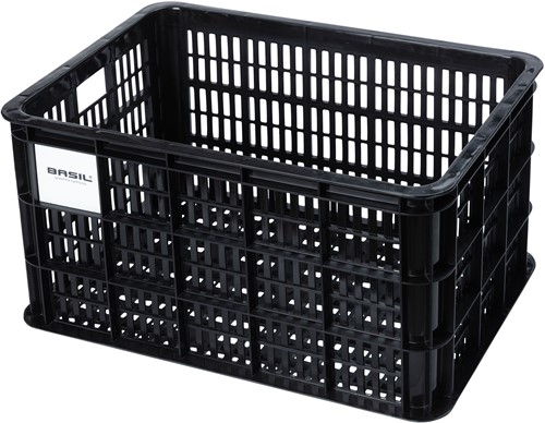 Gerecyclede fietskrat Basil Crate L 40.0 liter 39 x 49 x 26 cm - black