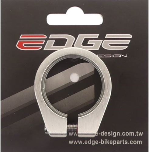 Fiets Zadelpenklem ø34.9 mm Edge aluminium met inbusbout - zilver