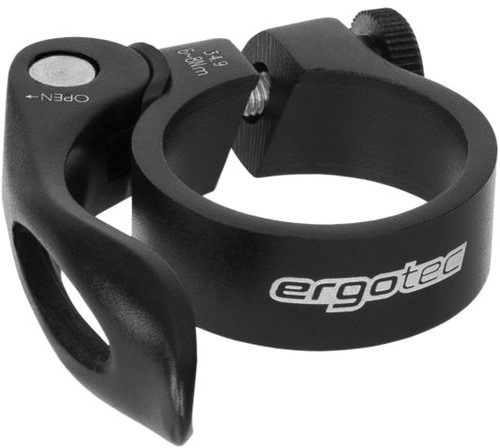 Fiets Zadelpenklem Ergotec SCQ-0100 ø34,9 mm aluminium met snelspanner - zwart