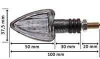 Knipperlicht Set Led M8 Boost Derbi Senda / Derbi Gpr 50 / Aprilia RS 50 / Aprilia SX 50 / Universeel Scooter / Bromfiets / Motorfiets-3