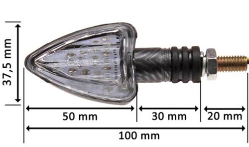 Knipperlicht Set Led M8 Boost Derbi Senda / Derbi Gpr 50 / Aprilia RS 50 / Aprilia SX 50 / Universeel Scooter / Bromfiets / Motorfiets-3