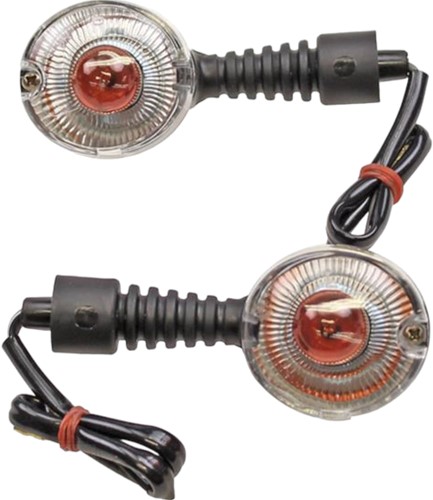 Knipperlicht Set Helder Glas (Rond Model) Universeel Scooter / Schakelbrommer