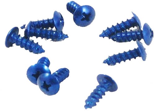 parkerset beplating maat 5x12mm 10 sets blauw