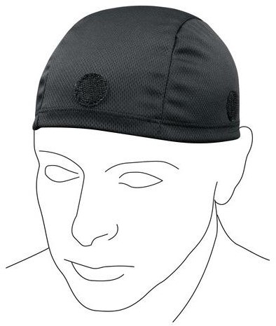 Hoofdkapje Zwart (Helmmuts) Polyester / Ultra Licht (Voor In Je Helm)