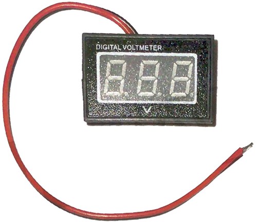 digitale voltmeter universeel 6v / 12v inbouw model
