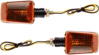 Knipperlicht Set Oranje Zwart Vierkant E-keur Derbi Senda / Derbi Gpr 50 / Aprilia RS 50 / Aprilia SX 50 / Universeel Scooter / Bromfiets / Motorfiets