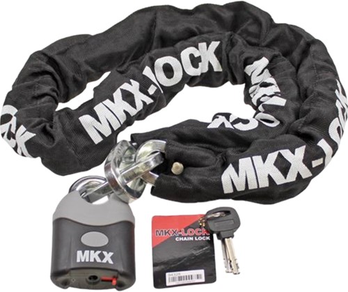 Kettingslot Scooter MKX Lengte 150cm 4**** Art Gekeurd 11mm Dikke Schakel Beugelslot