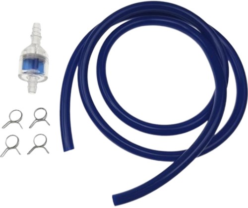 Benzineslang / Filter Kit 5x8mm PVC 100cm Blauw