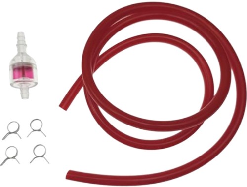 Benzineslang / Filter Kit 5x8mm PVC 100cm Rood 