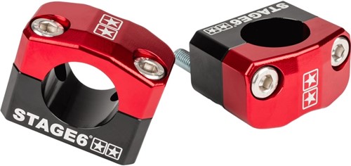 Stuurklemmen / Adapterset Stage6 Rood CNC - Voor Montage Van 28.6mm Sturen