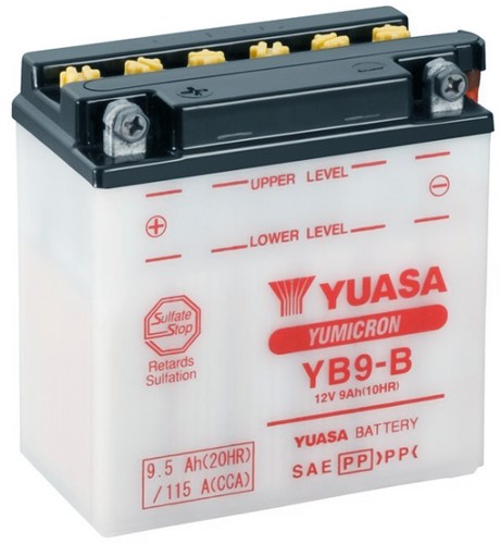 Accu Yuasa YB9-B 12volt 9Ah 138 x 77 x 141mm zuur accu