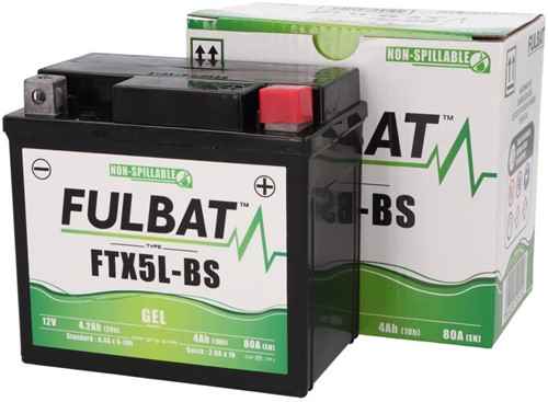 Accu FULBAT FTX5L-BS 12volt 4.2Ah 115 x 70 x 105mm Onderhoudsvrij GEL