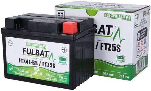 Accu FULBAT FTX4L-BS / YTC4L-BS HIGH POWER 12volt 5Ah 113x70x85mm +25%