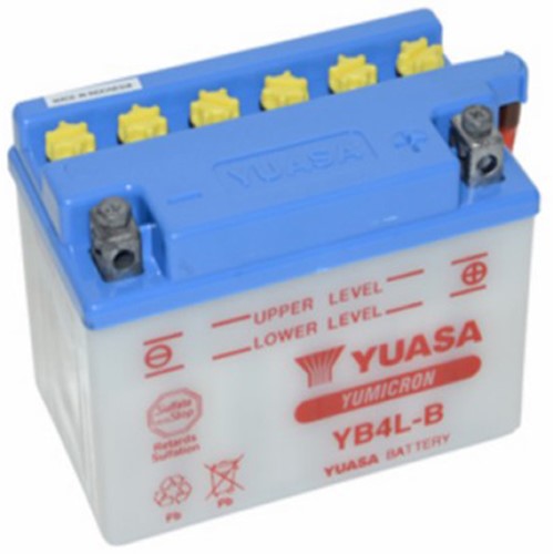Accu Yuasa YB4L-B 12volt 4Ah 120 x 70 x 95mm Zonder Accu Zuur Geleverd