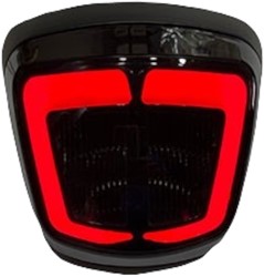 Achterlicht Led Vespa Sprint en Primavera Euro4 / 5 Mat zwart Smoke Zonder Knipperlichten