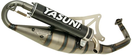 Uitlaat Yasuni R Carbon (Black Edition) Piaggio Zip 2000 2t / Vespa Lx 50 2t / Piaggio Fly 2t / Piaggio Typhoon / Gilera Runner / Gilera Dna / Gilera Ice / Piaggio Nrg / Liberty 2t / Vespa Sfera / Pia