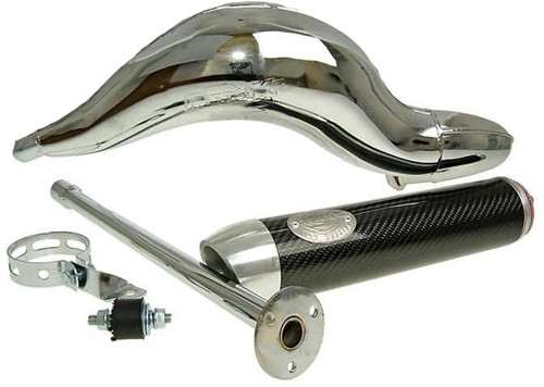 Uitlaat TurboKit Aprilia RS 50 V.a 2006 T/m 2010 / Aprilia RS4 V.a 2011 T/m 2014 Road RQ Chroom