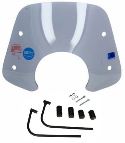 Windscherm Laag Smoke SYM Fiddle 4 + Montageset