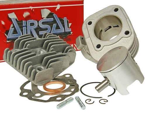 Cilinder Airsal Racing 70cc 47.6mm T6 Aprillia Rally / Beta Ark / Beta Ycon / Scarabeo / Yamaha Axis / Yamaha Why / Aprillia Sr 2000 / Yamaha Jog / Yamaha Neos / Malaguti F12 / Minarelli Horizontaal