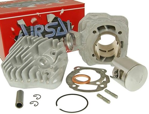 Cilinder Airsal 70cc Racing T6 46mm Peugeot Speedfight 1-2 / Peugeot Viva City 2t t.m 2008 A.C / Peugeot Elyseo / Peugeot Buxy / Peugeot Zenith Inclusief Cilinderkop