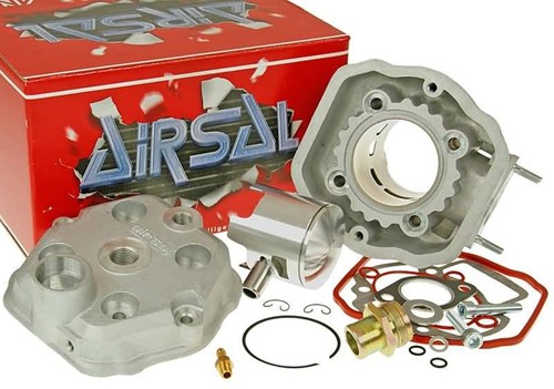 Cilinder Airsal 70cc Racing T6 47.6mm Gilera Runner / Gilera Dna / Sr 2005 Factory Piaggio Motor / Piaggio Nrg / Piaggio Zip 2000 SP (Watergekoeld)