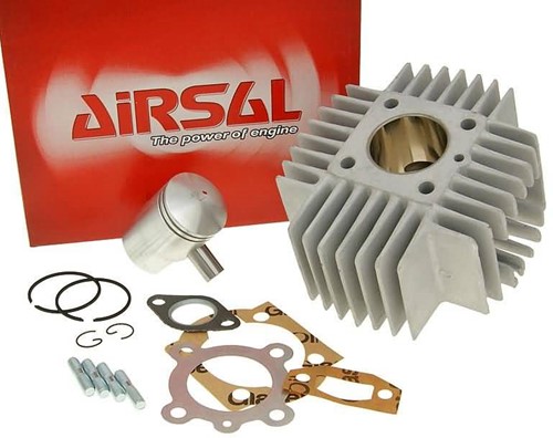 Cilinder Airsal Racing T6 50cc Puch Maxi 38mm (8 Koelribben)