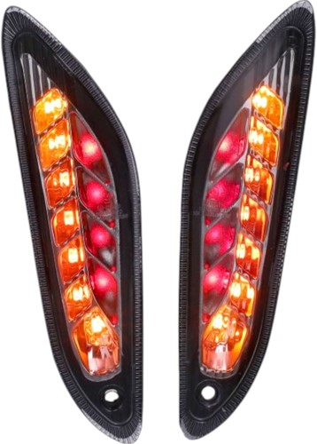 Knipperlichtset Led DMP Voor Vespa Sprint en Primavera Achterzijde Smoke met Remlicht