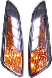 Knipperlichtset Led DMP Voor Vespa Sprint en Primavera Voorzijde Smoke